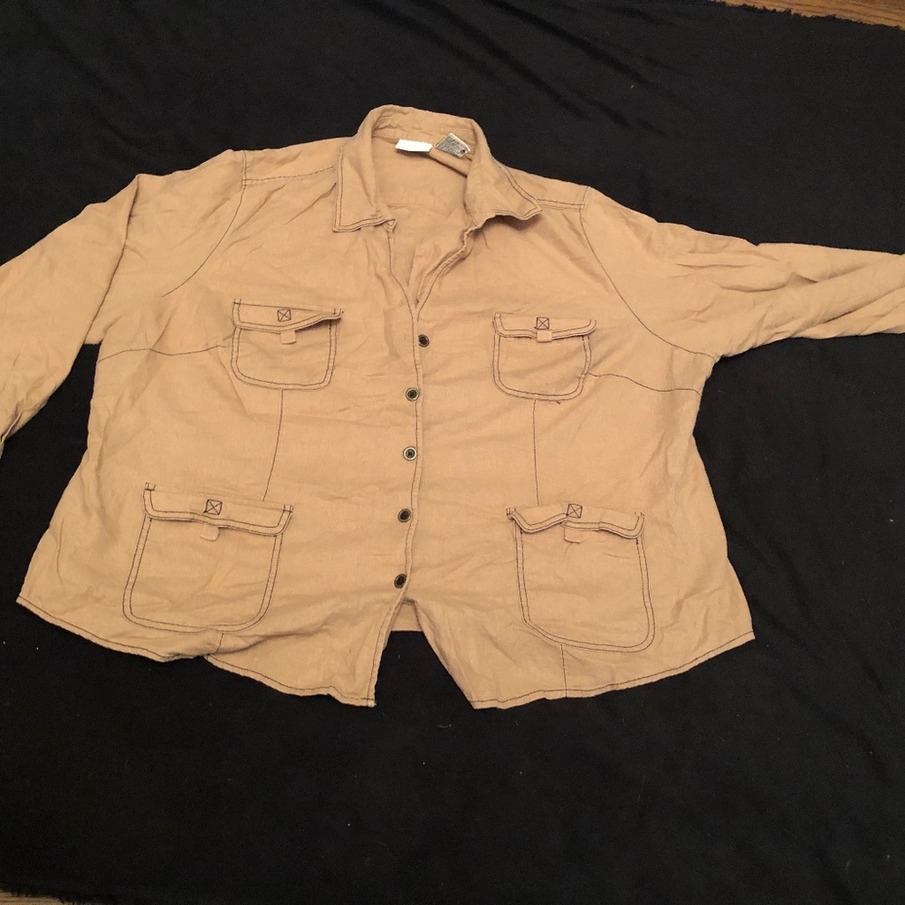 Light Brown Button Up